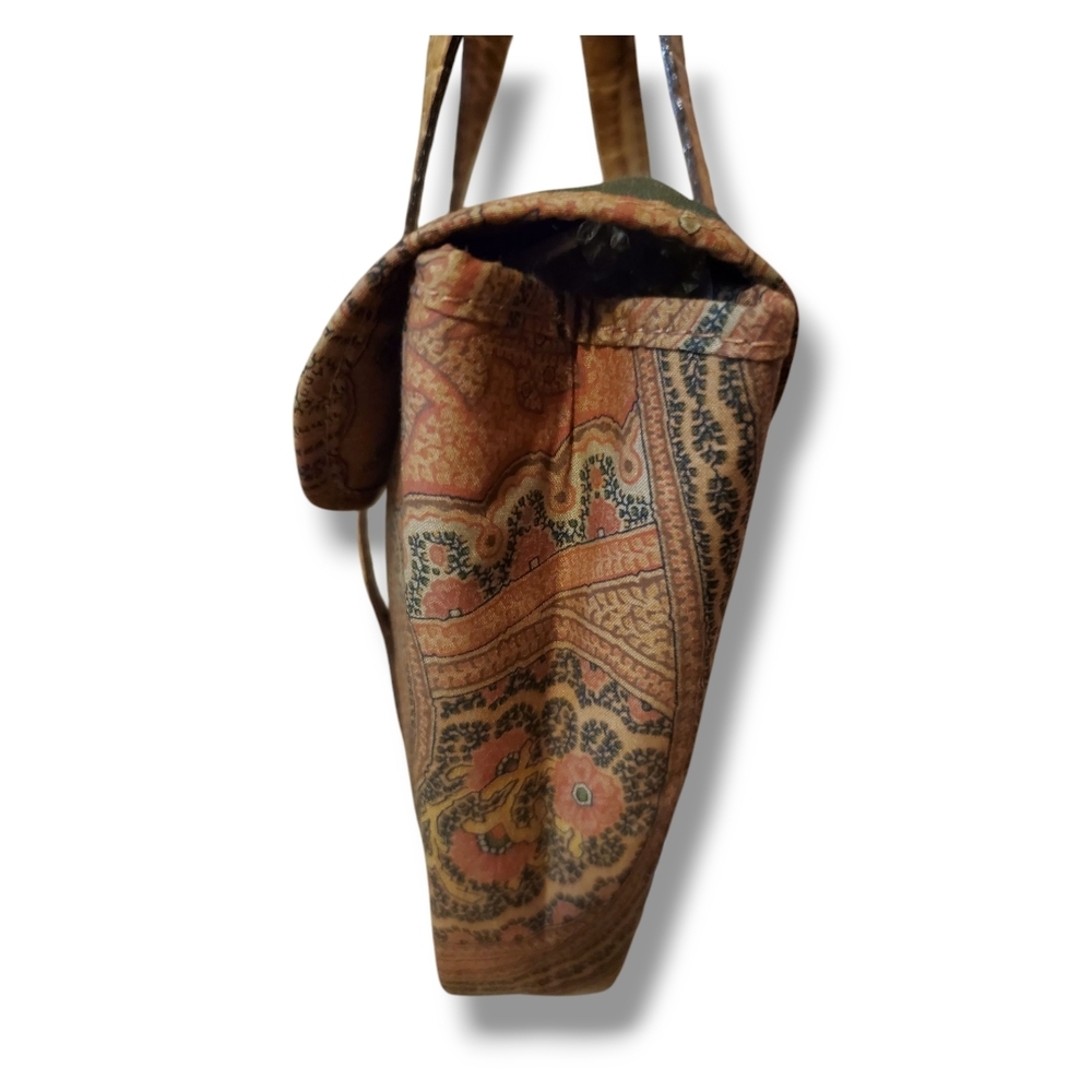 ETRO Green & Brown Y2K Mini Bag Paisley Pattern Vintage Etro Arnica Mini Handbag - Picture 10 of 11